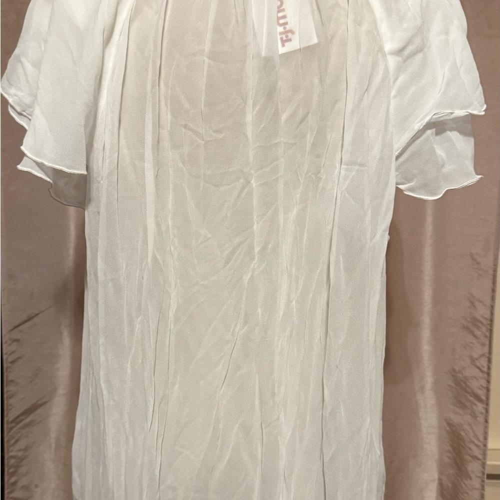 White Ruffled Blouse - Picture 2 of 3